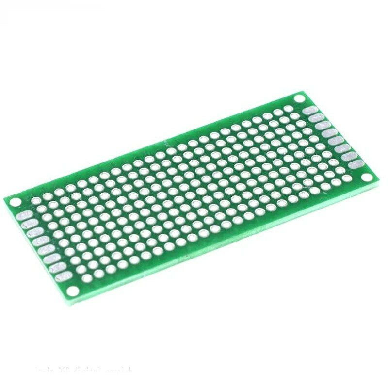 10Pcs Double Side Prototype PCB Universal Printed Circuit Board 3X7ซม.สีเขียว