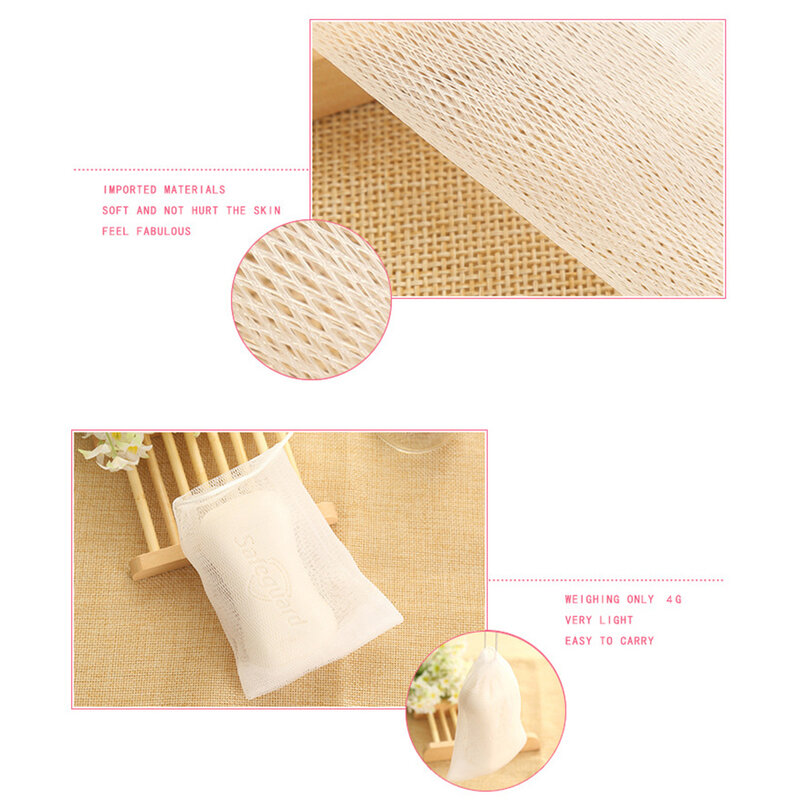 Mesh Soap Bag | Hangable Drawstring Bag, Face Cleansing Foaming Nets | Shower Soap Pouch for Bar Soa