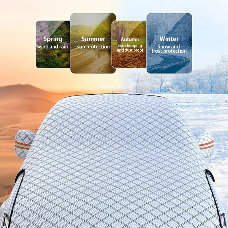 Extra Large Car Snow Cover Multilaye Engrossar Car Inverno Pára-brisa Capa Proteção Snowproof Anti-Frost Sunshade Protector