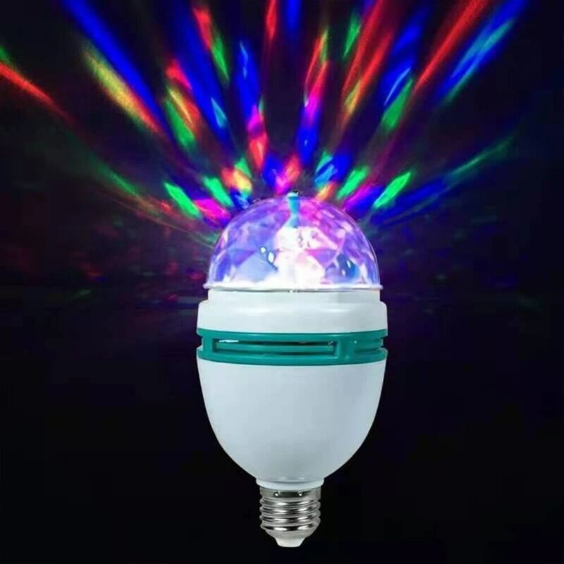 E27 Full Color LED Lamp Bulb Magic Color Projector Auto Rotating Stage Light 100V-240V Wide Voltage For Party Bar KTV Disco