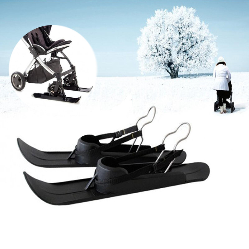 Snow Sledge Board Snow Scooter Universal for Baby Stroller Balance Bikes Outdoor Stroller Skis Two-in-one Scooter Accessories
