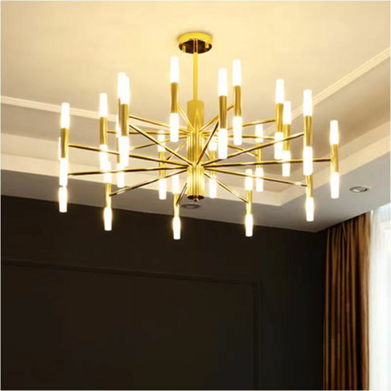Modern Gold and Black LED Art Pendant Lamp, Luminárias para Cozinha, Sala de estar, Loft, Quarto
