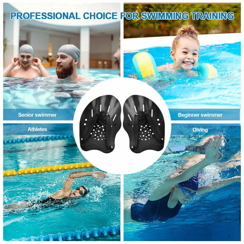 Aquatic Gloves Webbed Swimming Training Hand Paddles Water Swim Training Paddle