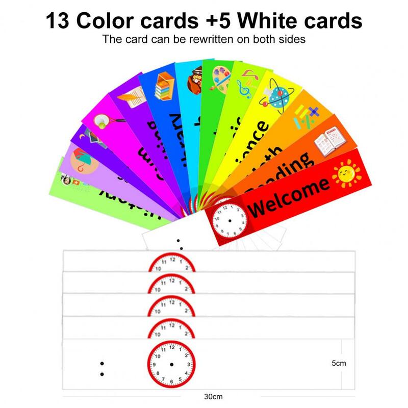 Pocket Schedule Pocket Chart Dry-Erase Cards Classroom Educational Chart Over-Door Mount Office Preschool Activity Chart