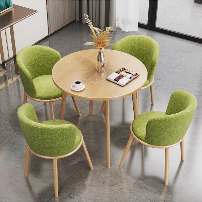 Cadeira minimalista luxuosa redonda pequena, grupos de mesa de café nórdicos, mobília moderna do chá do metal, bar e lado, Huismeubilair