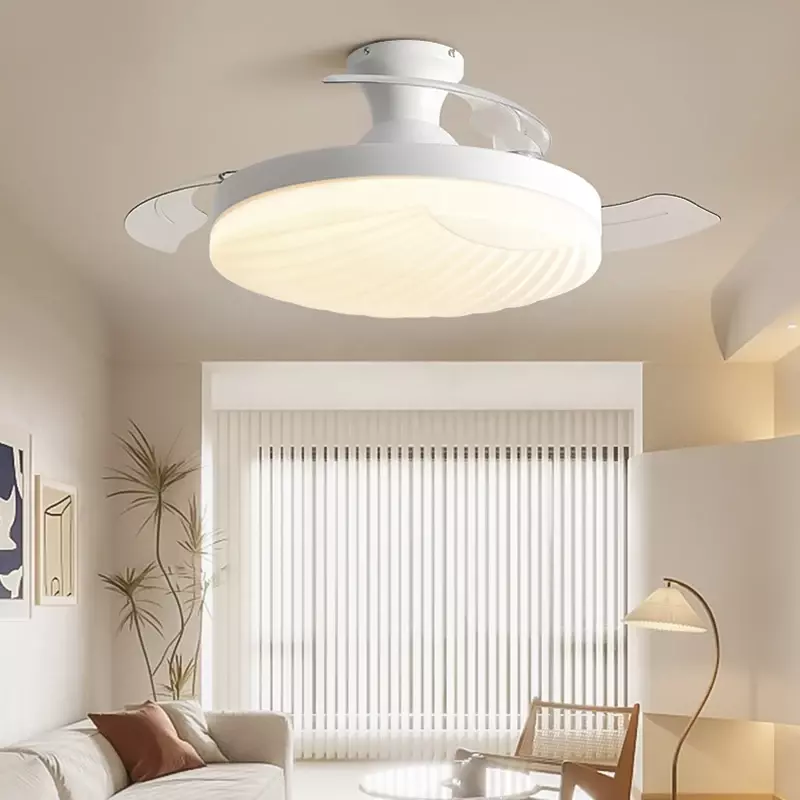 Decken ventilator moderne einfache Fernbedienung LED-Lüfter Licht für Restaurant Schlafzimmer Wohnzimmer mit Ventilator Kronleuchter Wohnkultur Glanz