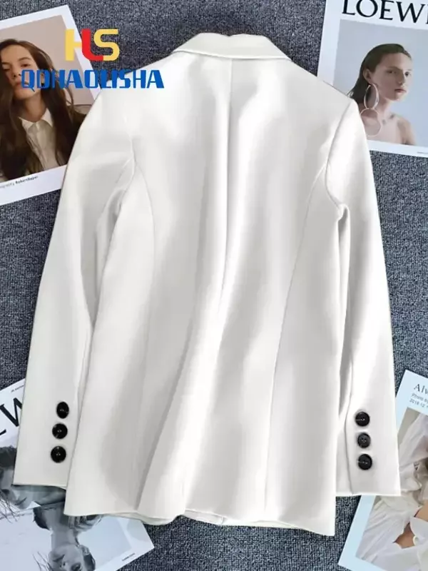 Kurtka damska nowość w koreańskiej modzie mały garnitur Top brązowy płaszcz wierzchni ubrania luźny prosty Temperament marynarka Slim dla kobiet