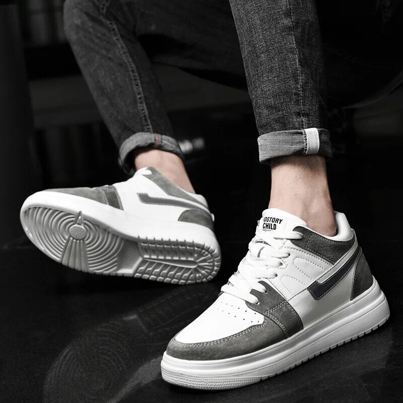 2024 Men Elevator Shoes Heightening Lift Sneakers for Men 7cm Breathable Height Increased Shoes for Man Casual Elevator Sports