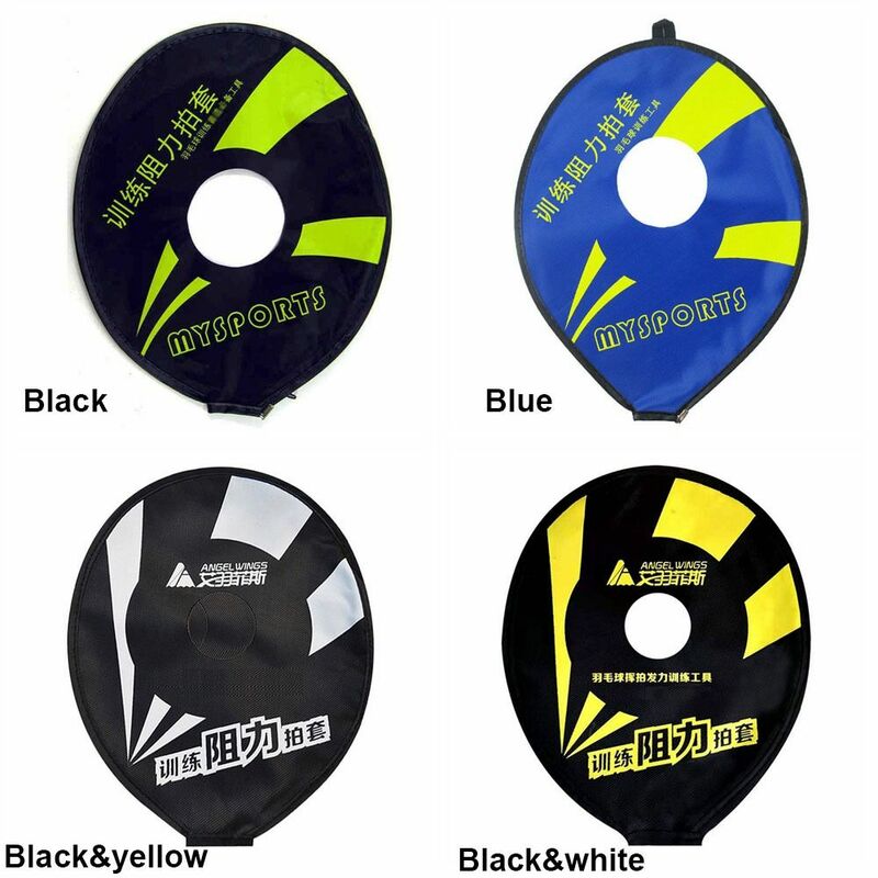 Nero blu racchetta da Badminton copertura di resistenza Canvas Training Strength Exerciser polso rafforzare le maniche della racchetta professionale