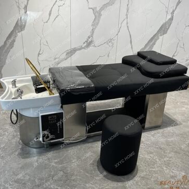 Hair  shampoo bed hair  Thai flat massage bed ceramic basin fumigation bed with water circulation