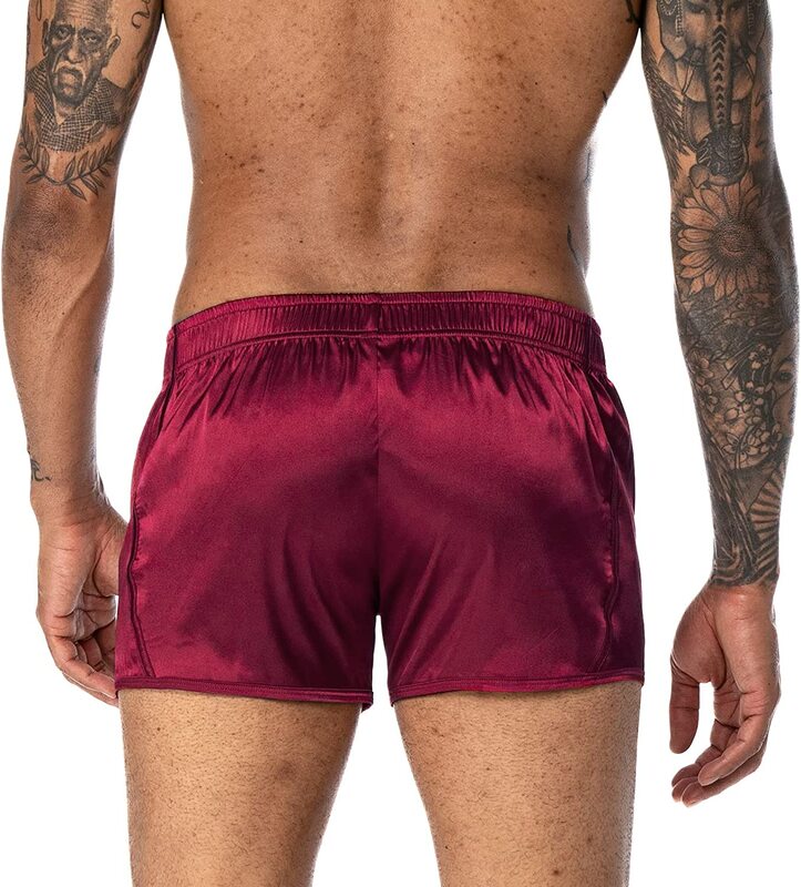 FIROTTII Men's 3 inch Satin Shorts Silk Satin Sleep Lounge Shorts Pajamas Bottom