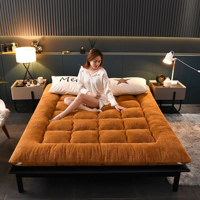 Materasso in velluto di agnello cuscino addensato casa Tatami dormitorio singolo studente dormitorio letto matrimoniale in cotone materasso a grandezza naturale