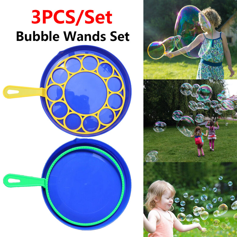 Bambini Big Bubbles Wand Kit giocattoli per bambini Fancy Bubble Circle puntelli oggetti di scena per l'interazione genitore-figlio giochi all'aperto festa di compleanno