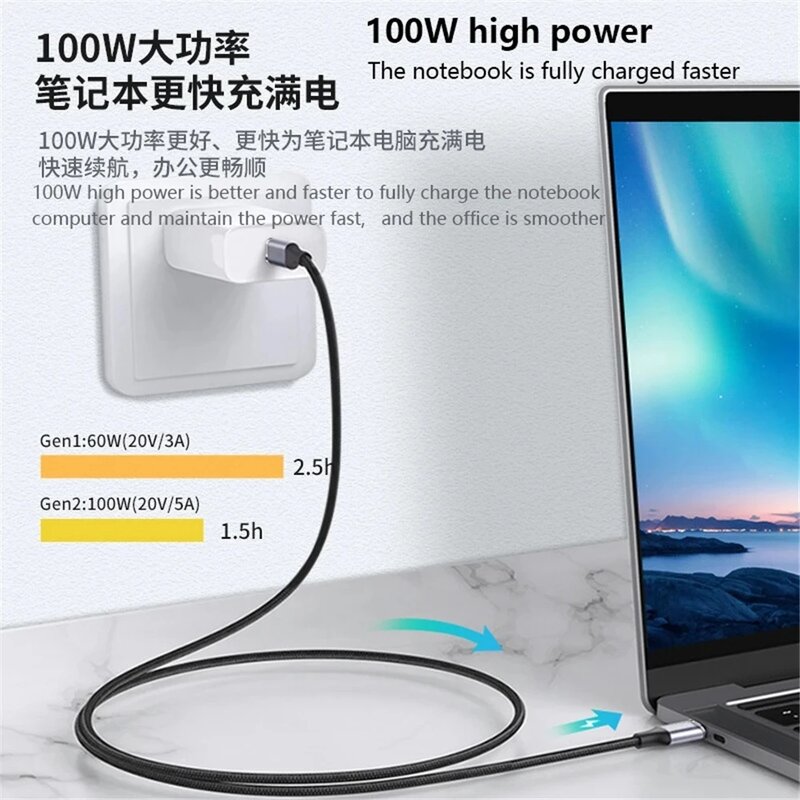 USB C Extension Cable Type-C Male to Female Extender Cord USB-C Thunderbolt 3 for Xiaomi Nintendo Switch USB-C3.1 Gen2 data line