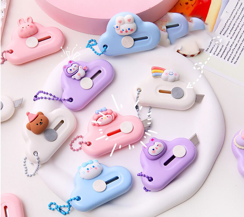 Cute Utility Knife Keychain Mini Craft Wrapping Box Paper Envelope Cutter Utility Knife Letter Opener Letter Opener Stationery