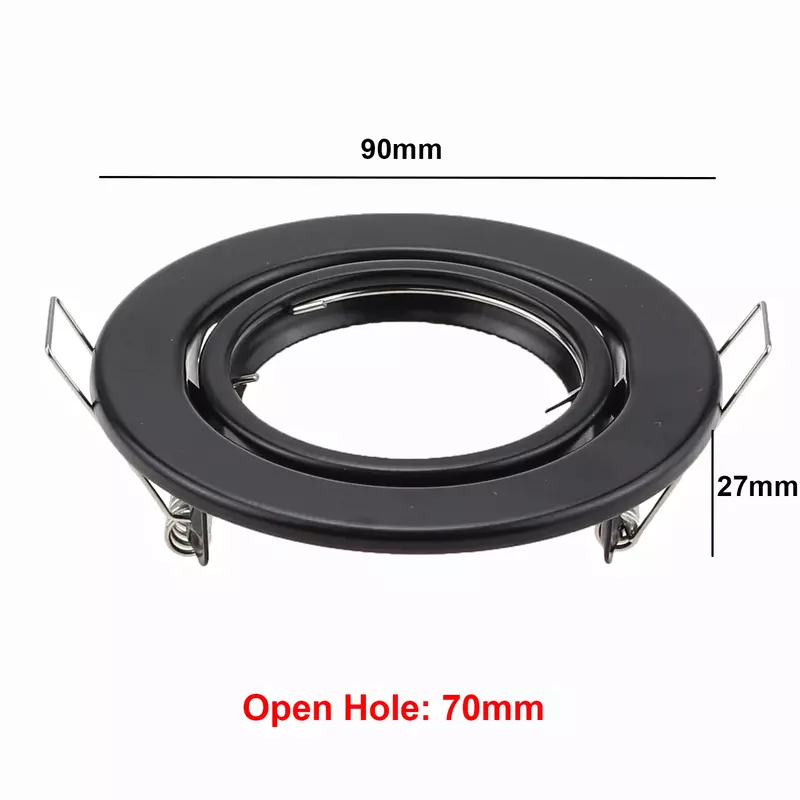 Metal Mounting Frame Mounting Ring Recessed Light GU10 MR16 LED Ceiling Spotlight Cut Hole 70mm Fixture Frame