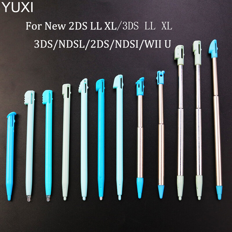 YUXI 1PCS Metal Telescopic Stylus&Plastic Stylus Touch Screen Pen for Nintendo 2DS 3DS New 2DS LL XL 3DS XL LL  NDSL NDSi WII U
