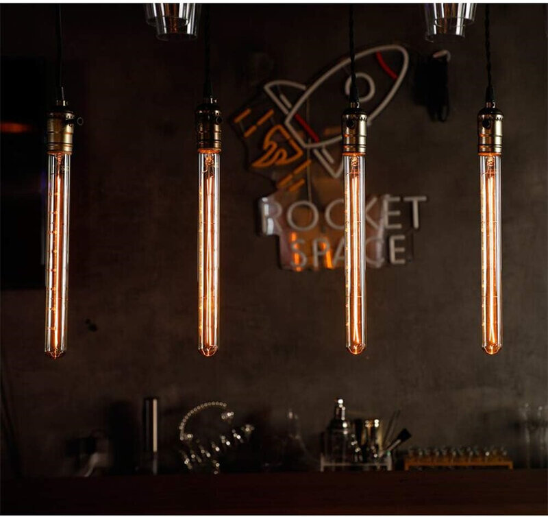 Lámpara regulable T300 E27, Bombilla incandescente Retro Vintage Edison de 40W, 220V, decoración industrial, candelabro, luz colgante para el hogar