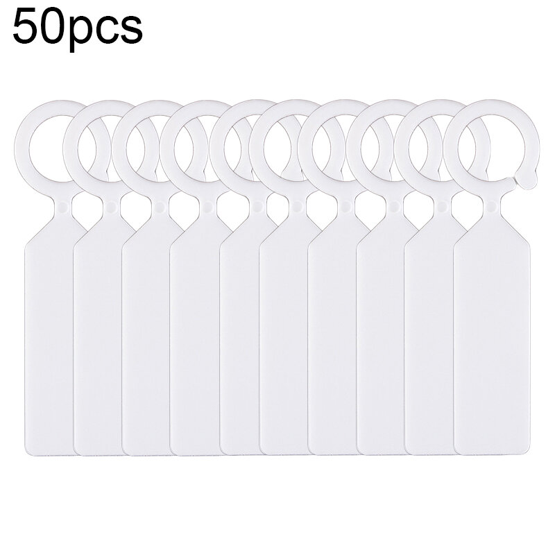 Durable Hanging Plant Tags Nursery Buckle Labels Outdoor Ring Signs 50pcs Accessories Gardening Marker Plastic