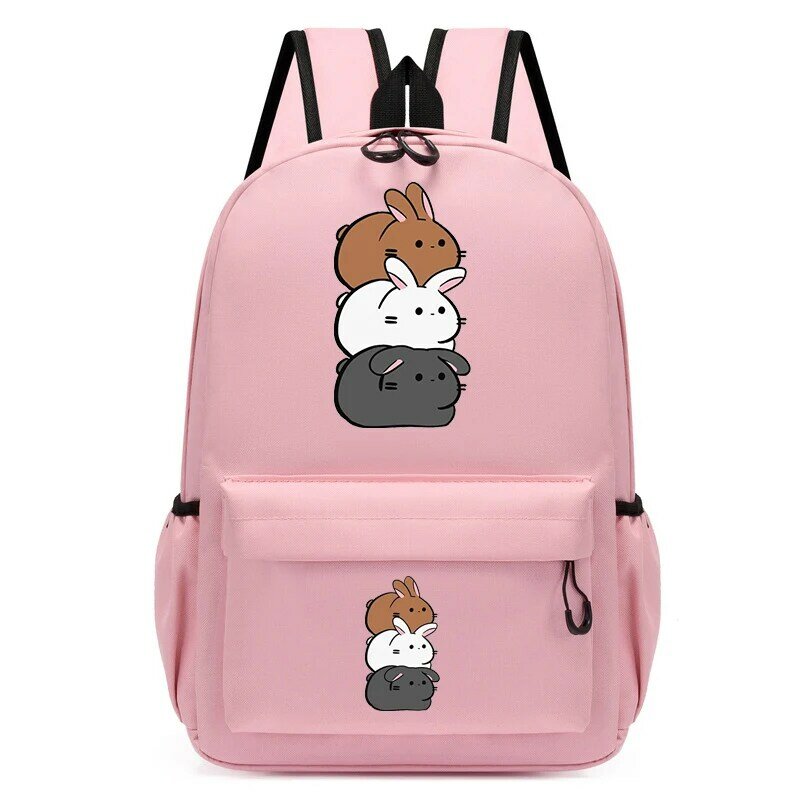Girls School Backpacks Bunny Rabbit Cartoon Bookbag Children Nylon Bagpack Kids Satchel Student Bookbag Kindergarten Mochila