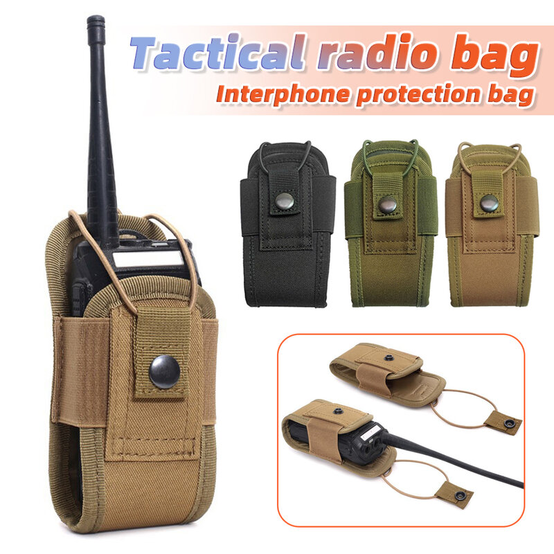 Tactical Radio Holder Molle Radio Pouch Case Heavy Duty Radios Holster Bag for Two Ways Walkie Talkies Baofeng Hunting Equipment