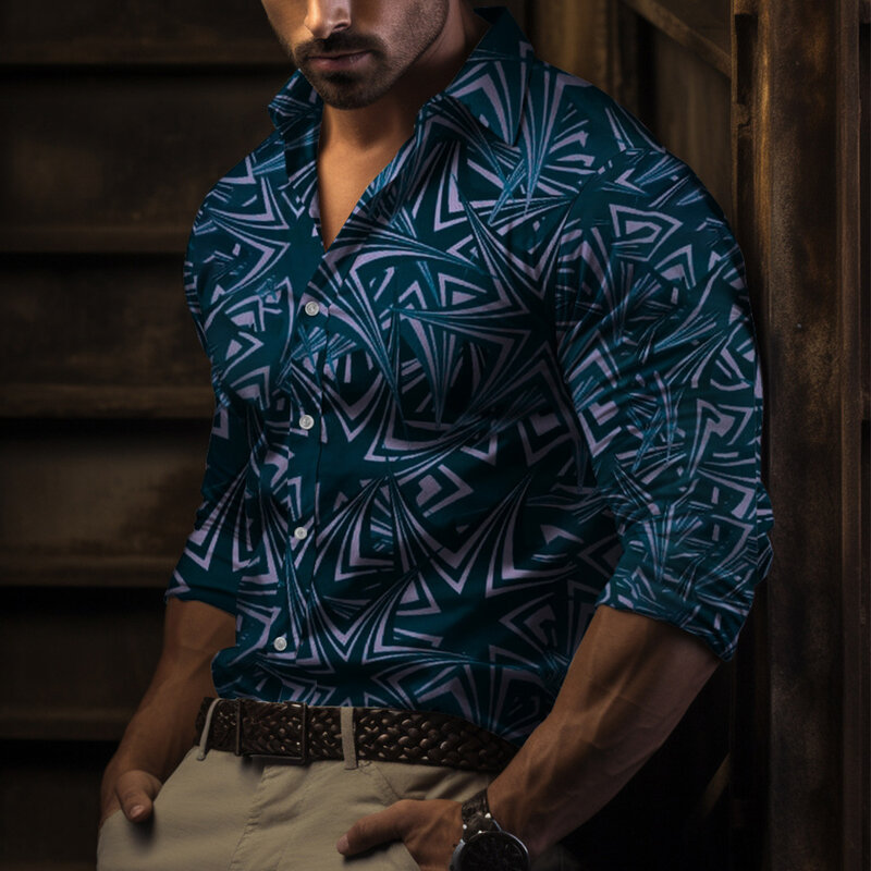Рубашка мужская с воротником на пуговицах, Повседневная Блузка для пляжа, работы, отдыха, повседневная одежда для фитнеса, на весну, лето и зиму