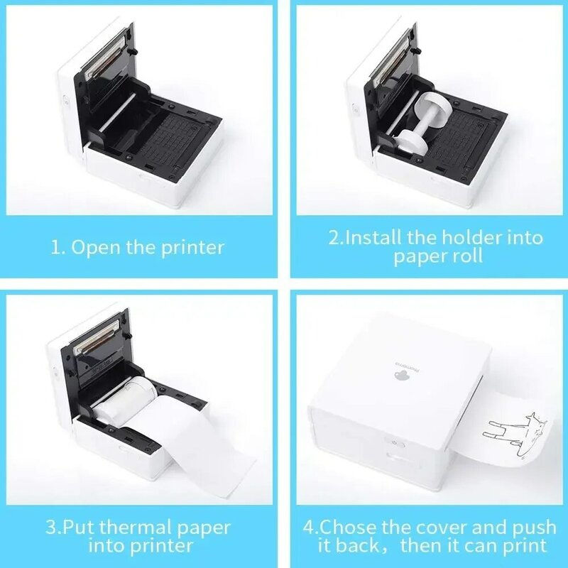 Phomemo 10 Years White Thermal Paper 3 Rolls Non-Adhesive Suitable for Phomemo M02/M02 Pro/M02S Mini Printer  53mm x 6.5m