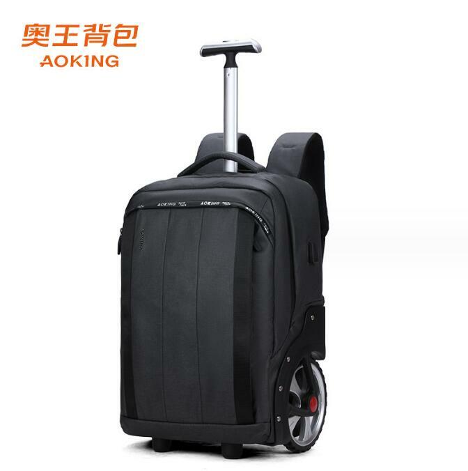 Aoking-mochila de equipaje rodante para cabina de negocios, bolsa de viaje con ruedas