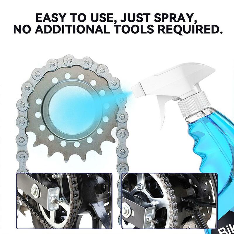 Spray per la pulizia della catena della bicicletta antiruggine, lubrificante, olio pulito, polvere e impurità accessori per biciclette multifunzionali