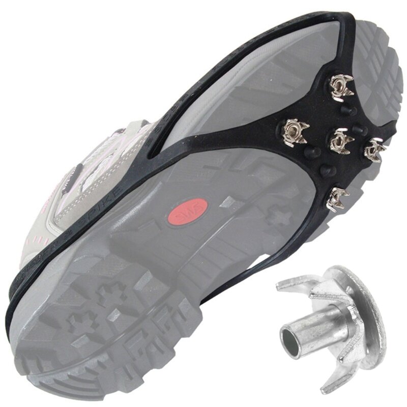 Sapatos anti-deslizamento com aderência para gelo neve, pinças caminhada, chão, espinho, sapatos para montanhismo