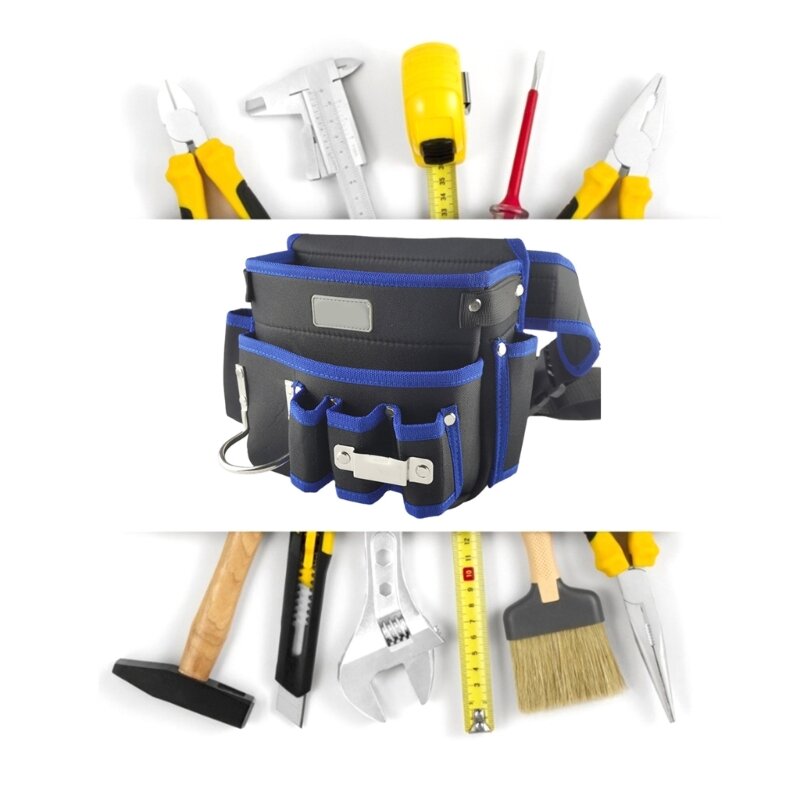Y1UB – ceinture à outils pratique pour le travail du bois, avec plusieurs poches pour accès facile aux outils aux clous