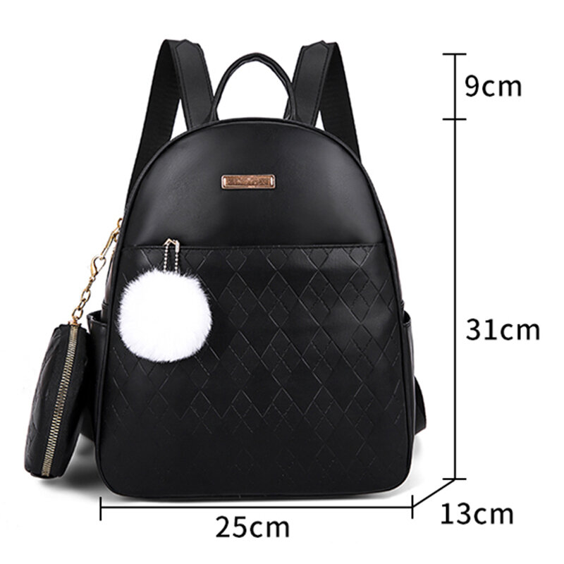 New Women's Designer Backpack Casual Back Pack For Women High Quality Leather Backpacks Female School Bags For Teenage Girls Sac