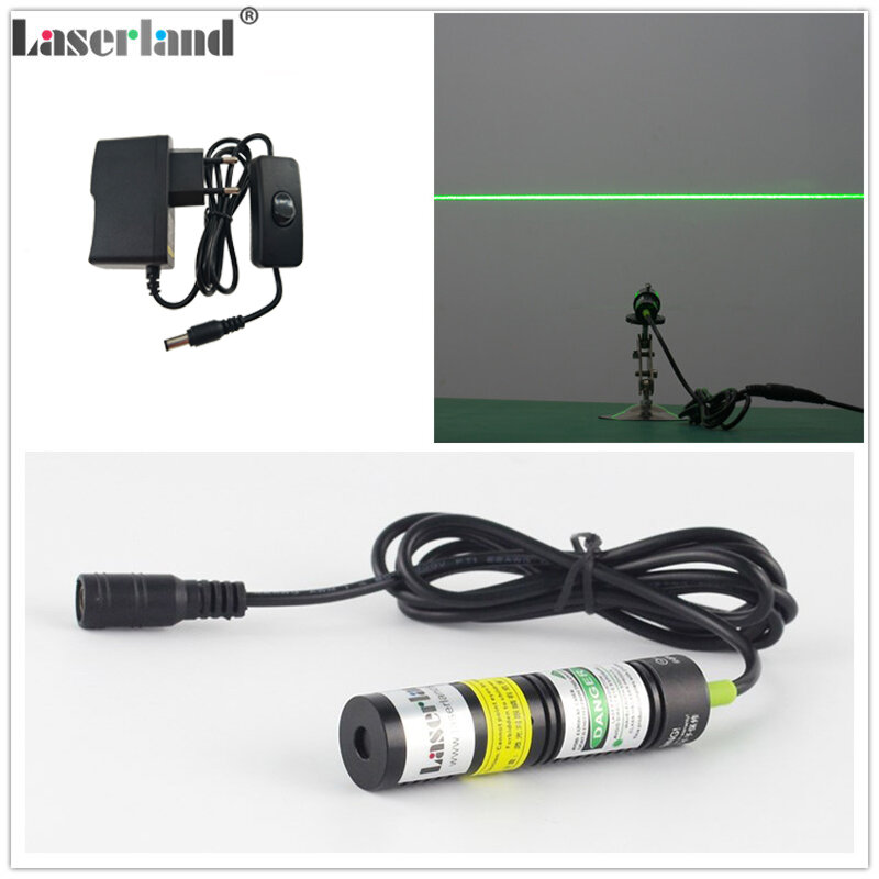 Projecteur générateur de technologie de ligne laser verte, travaux de calcul de scierie, effets d'éclairage de maison hantée de marécage, 10mW, 30mW, 50mW, 18x75mm, 532nm