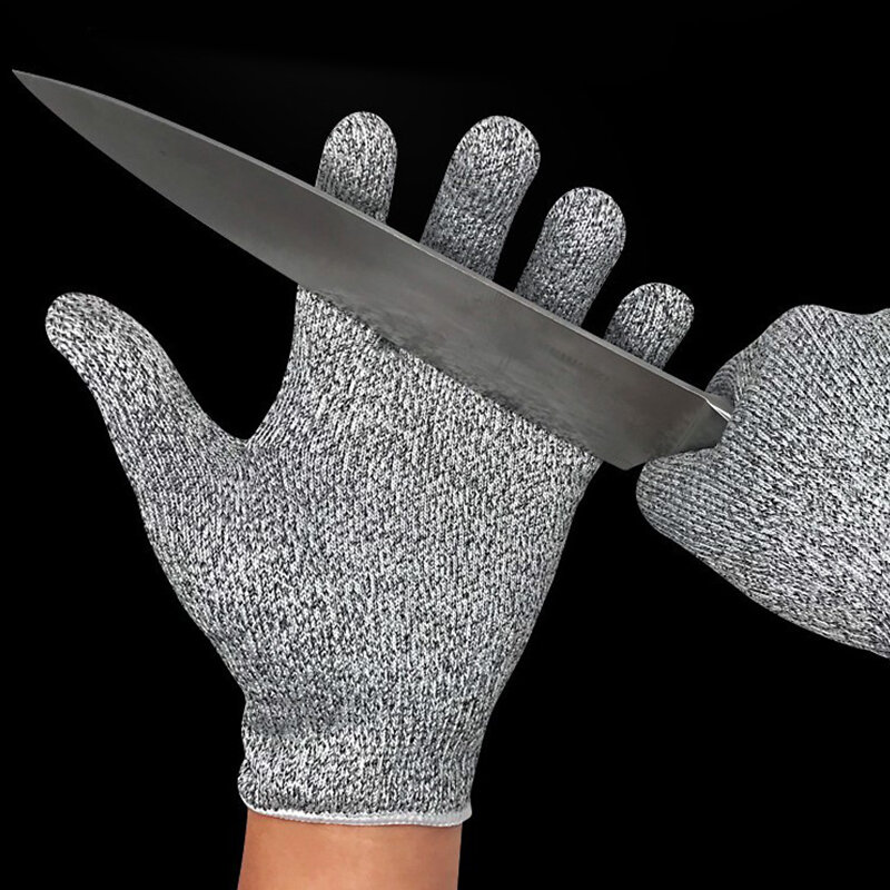 Gants de sécurité anti-coupure pour jardin PE niveau 5, haute résistance, anti-rayures, coupe de verre polyvalente, cuisine industrielle, jardinage