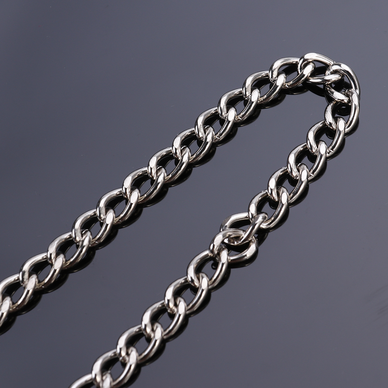 Portachiavi con catena per orologio da tasca placcata argento classico catena per orologi in metallo di qualità Premium per un uso di lunga durata