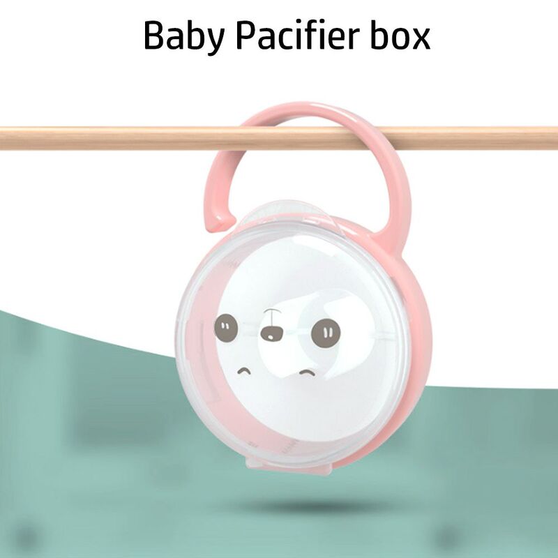 Kotak Penyimpanan Dot Bayi Luar Ruangan Portabel Anak Penenang Penutup Debu Casing Wadah Puting Bayi Pemegang