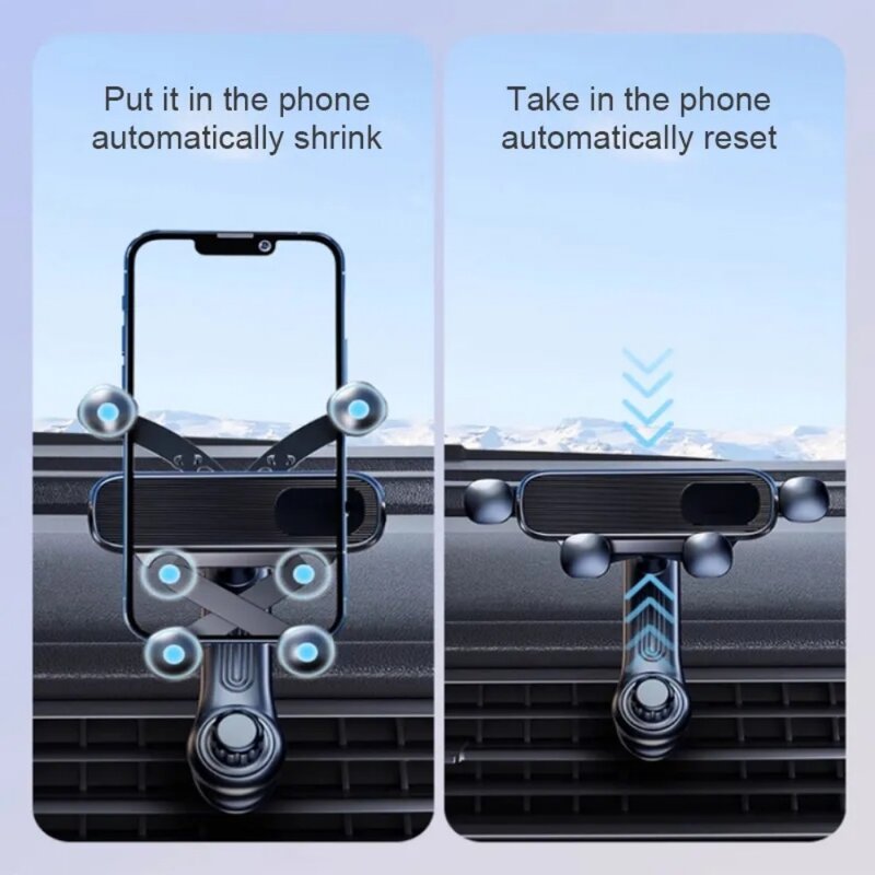Suporte do telefone do carro gravidade universal, suporte, suporte magnético, adaptador móvel, 360 °