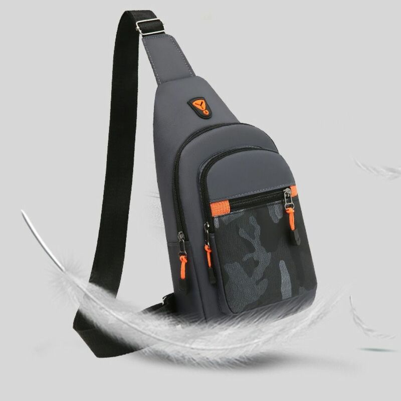 Schwarz graublau Männer Brusttasche Aufbewahrung tasche Nylon große Kapazität Hüft tasche multifunktion ale Sport Brusttasche Unisex