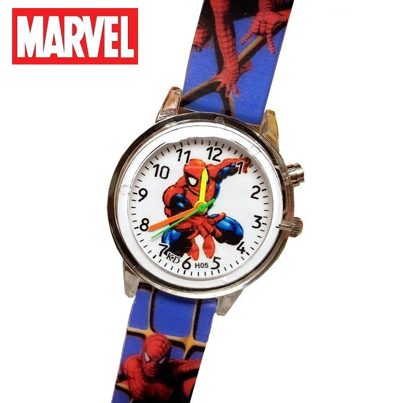 Часы Детские кварцевые с рисунком из мультфильма «Человек-паук»
