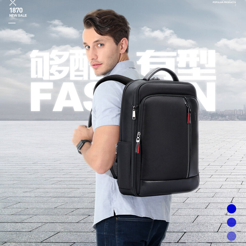 BOPAI sac à dos antivol noir convient pour 15.6 pouces sac à dos pour ordinateur portable sac à dos multifonctionnel étanche pour les sacs à bandoulière d'affaires