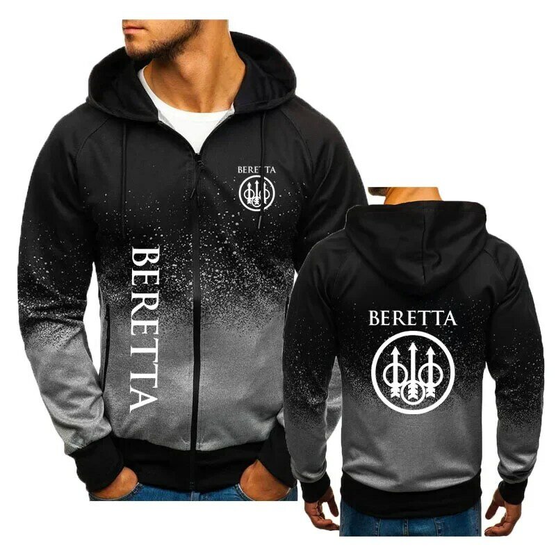 Beretta Tactical Shooting Men's hoodie Harajuku contrast color sweatshirt top Spring Autumn classic street men's hoodie jacket