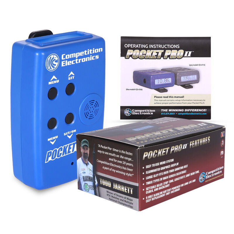 Temporizadores de tiro, cronómetro electrónico de competición, orejera electrónica de impacto, color azul, talla única, CEI-4700 +