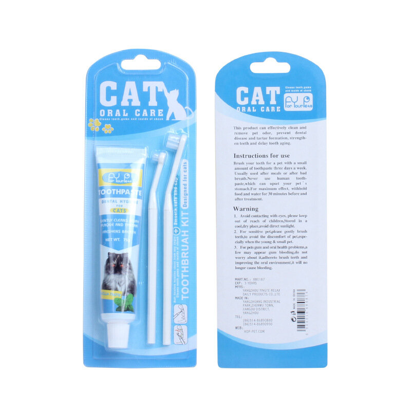 Baunilha Pet Toothbrush, conjunto de creme dental para gato pequeno e médio, limpeza da boca, Pet Acessórios Suprimentos, Novo, 2022
