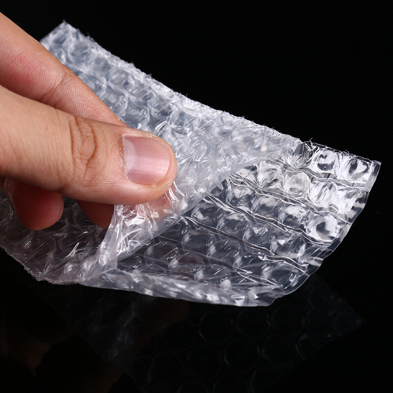 100 pz/pacco sacchetti di imballaggio a bolle trasparenti piccoli busta in plastica PE busta protettiva antiurto per piccoli articoli