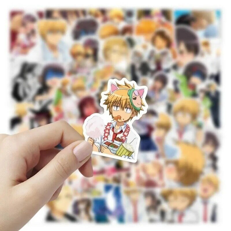10/25/50 buah stiker Sama pembantu Anime Kaichou Wa gadis muda cinta romantis stiker grafiti kartun stiker tahan air gitar