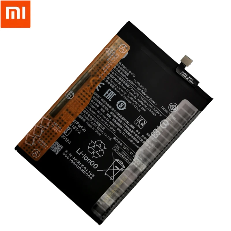 Xiaomi-オリジナルのXiaomiRedmibn5gバッテリー,高品質の充電バッテリー10c/10a,5000mah