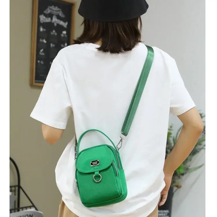 Bolso pequeño de 3 capas para mujer, bolsa de hombro femenina de tela duradera de alta calidad, estilo Prettry, Mini bolso encantador