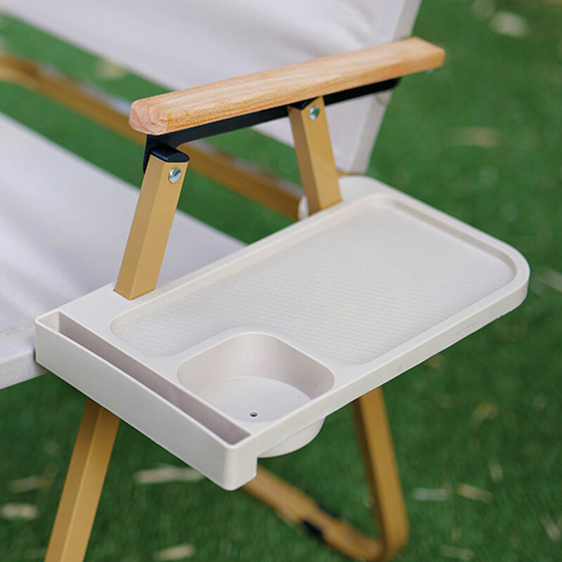 IRiver chaise de camping pliante support plateau porte-gobelet table d'appoint IE-CP01