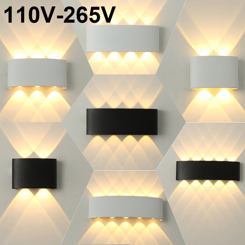 مصباح جداري داخلي LED مقاوم للماء ، إضاءة خارجية ، مصباح جداري مثبت ، غرفة نوم وبجانب السرير ، 110 فولت ، 220 فولت ، IP65