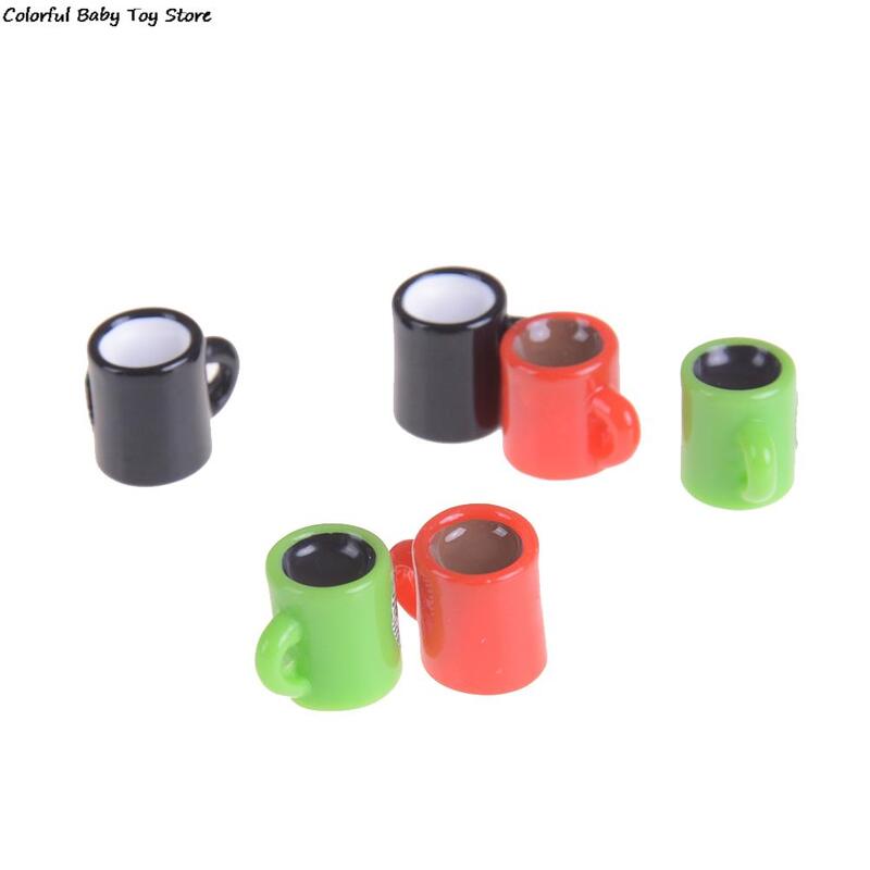 Willekeurige Mini Cup Voor Miniatuur Poppenhuis Koffie Cup Keuken Kamer Voedsel Drink Thuis Servies Decors